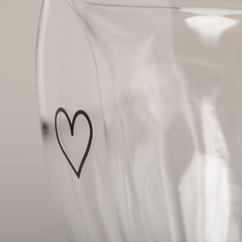 Eulenschnitt Doppelwandiges Herzglas 250 ml