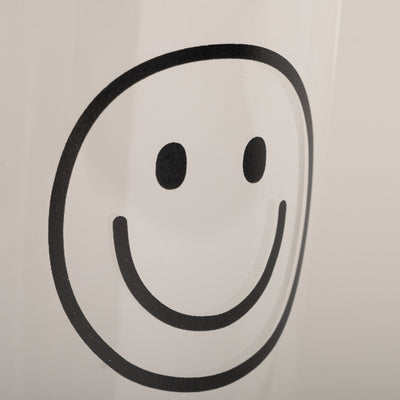 Eulenschnitt Trinkglas Smiley schwarz