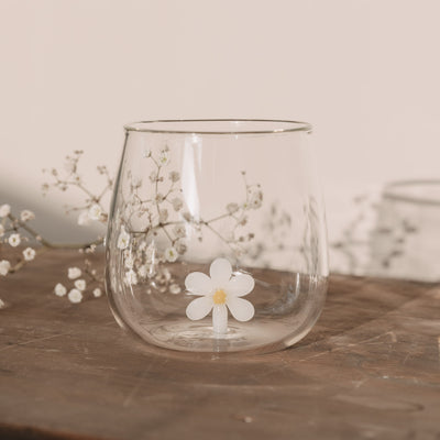 Eulenschnitt Trinkglas Daisyfigur