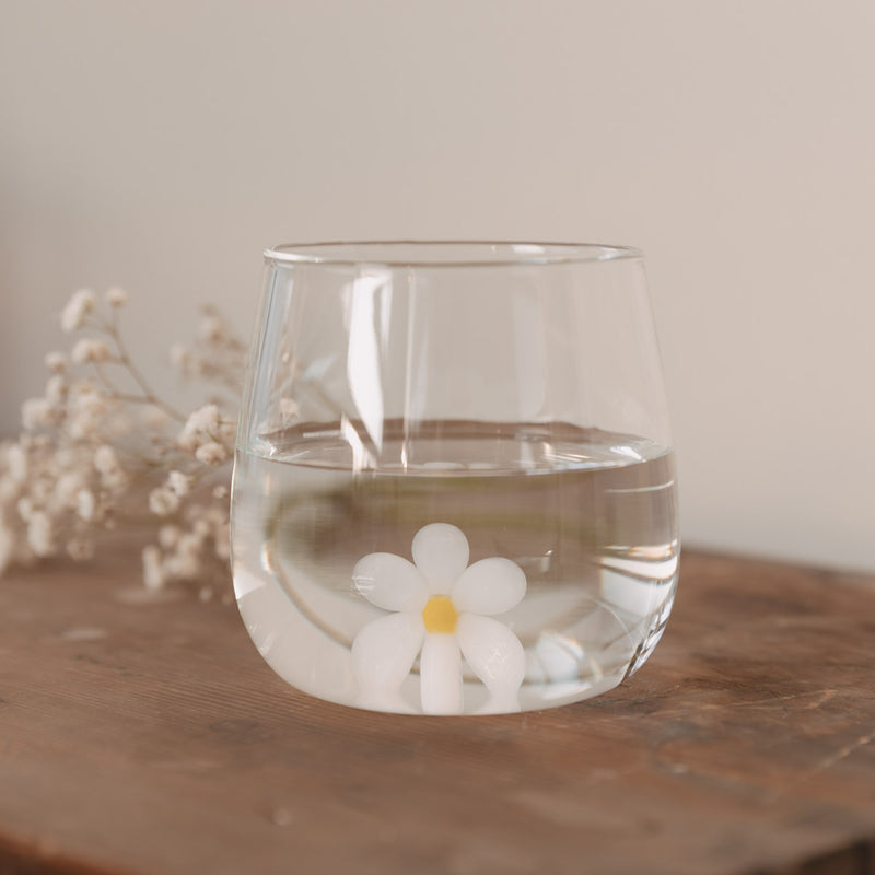 Eulenschnitt Trinkglas Daisyfigur