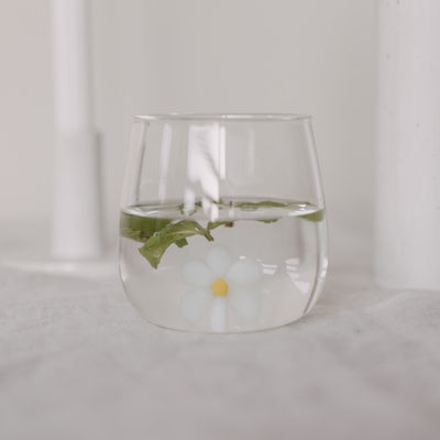 Eulenschnitt Trinkglas Daisyfigur