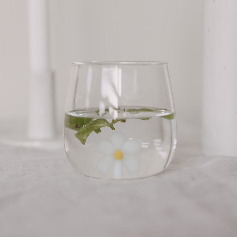 Eulenschnitt Trinkglas Daisyfigur