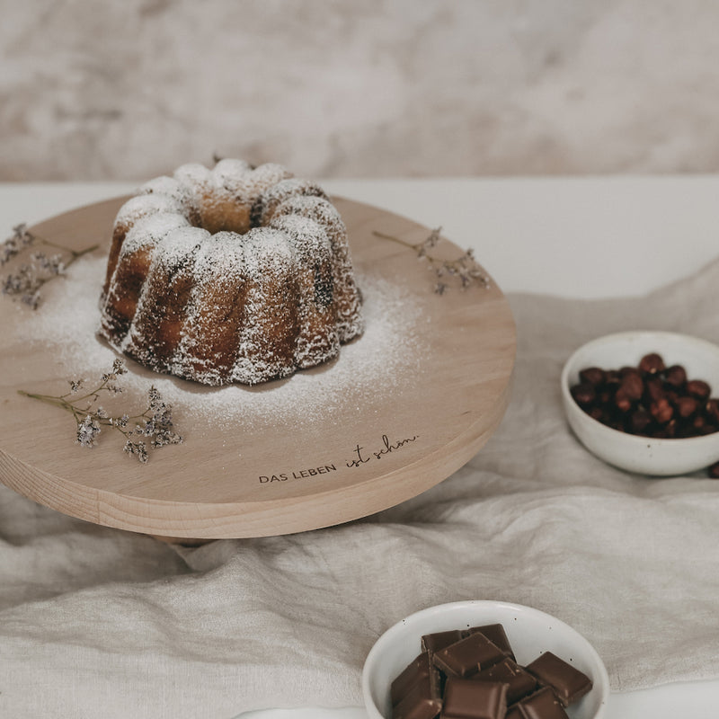 Eulenschnitt Kuchenständer Das Leben ist schön