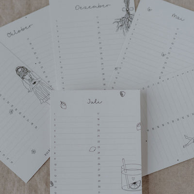 Eulenschnitt Tischkalender Geburtstage