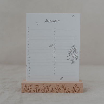Eulenschnitt Tischkalender Geburtstage