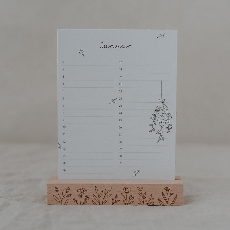 Eulenschnitt Tischkalender Geburtstage