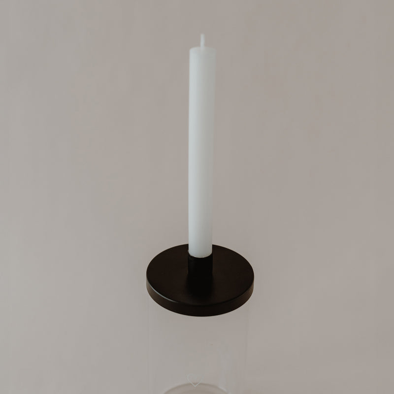 Eulenschnitt Kerzenhalter für Vorratsglas schwarz
