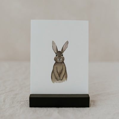 Eulenschnitt Postkarte Rabbit