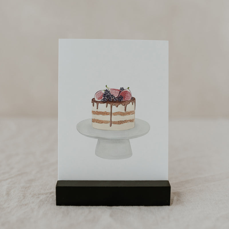 Eulenschnitt Aquarellkarten Naked Cake 3er-Set
