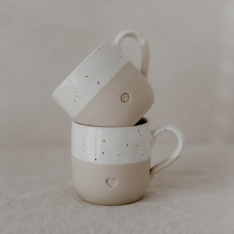 Eulenschnitt Cappuccino-Tasse Herz