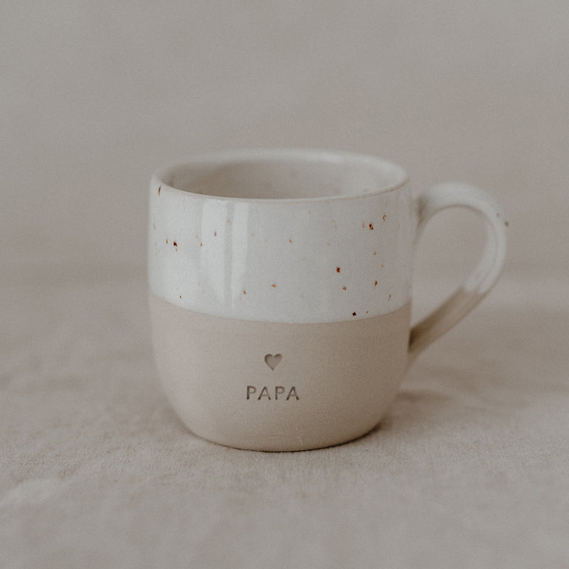 Eulenschnitt Cappuccino-Tasse Papa