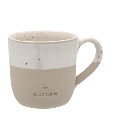 Eulenschnitt Cappuccino-Tasse Glücklich