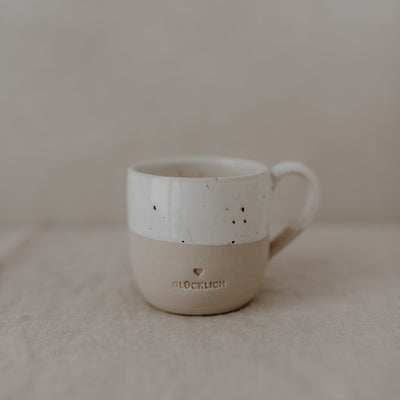 Eulenschnitt Cappuccino-Tasse Glücklich