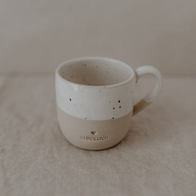 Eulenschnitt Cappuccino-Tasse Glücklich