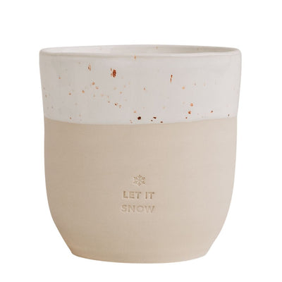 Eulenschnitt Becher Let it snow