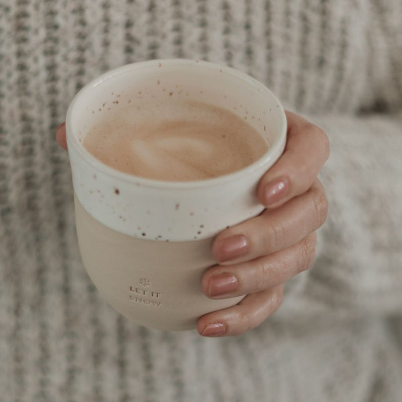 Eulenschnitt Becher Let it snow