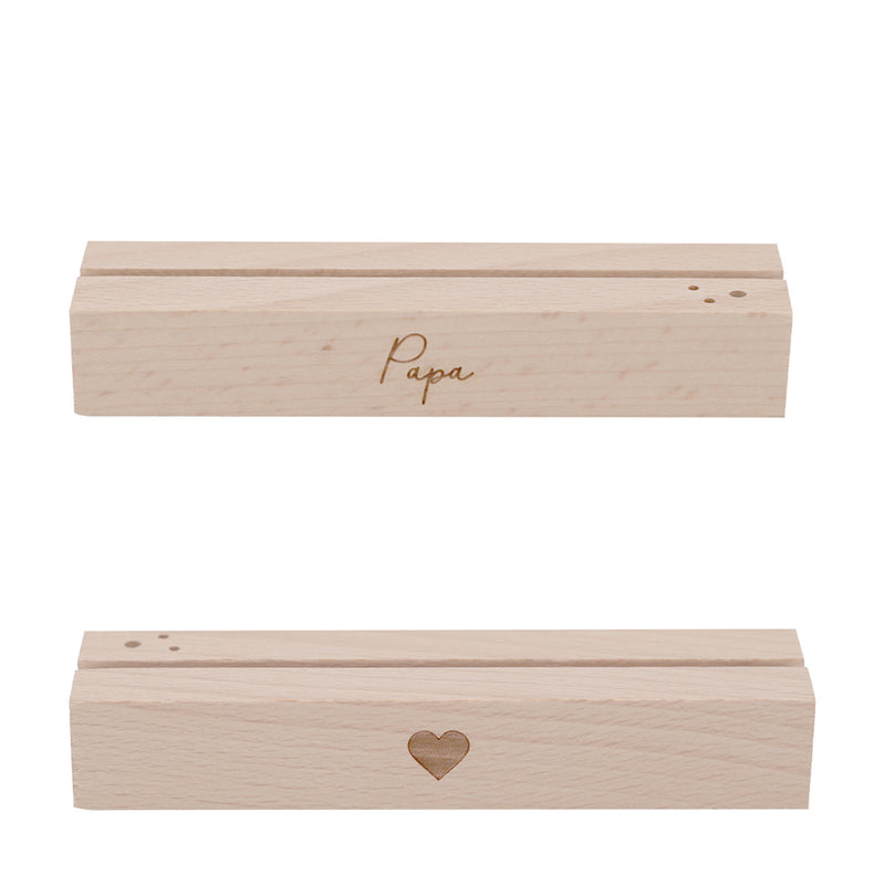 Eulenschnitt Karten- und Trockenblumenständer Papa 2er-Set 12 cm