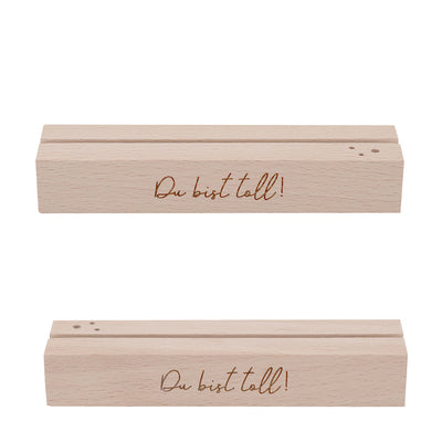 Eulenschnitt Karten- und Trockenblumenständer Du bist toll 2er-Set 12 cm