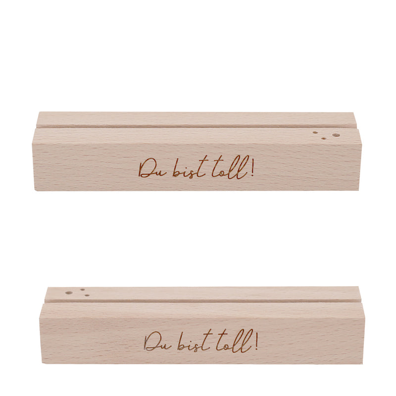 Eulenschnitt Karten- und Trockenblumenständer Du bist toll 2er-Set 12 cm
