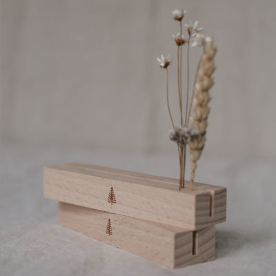 Eulenschnitt Karten- und Trockenblumenständer Tanne 2er-Set 12 cm