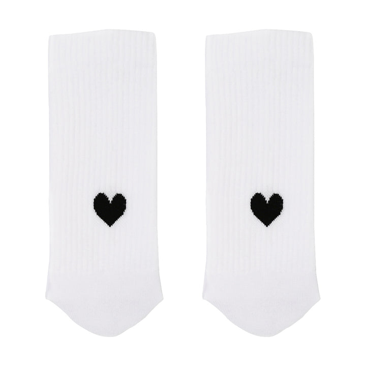 Eulenschnitt Socken Herz weiß Größe 39-42