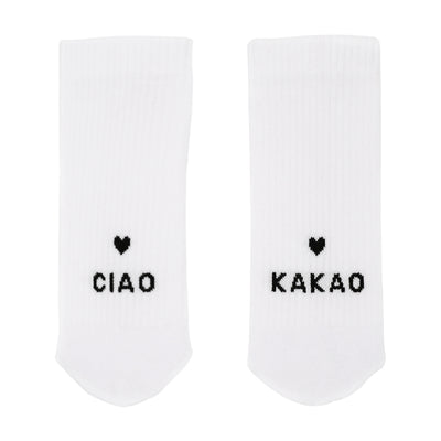 Eulenschnitt Socken Ciao Kakao Größe 35-38 weiß