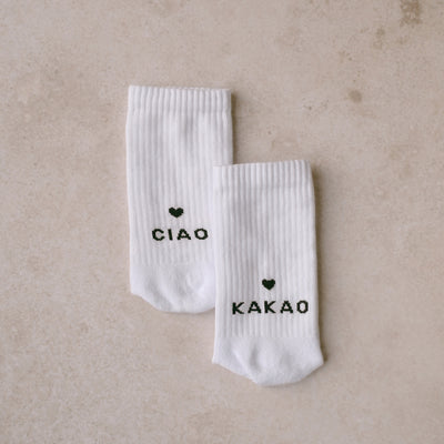 Eulenschnitt Socken Ciao Kakao Größe 43-46 weiß