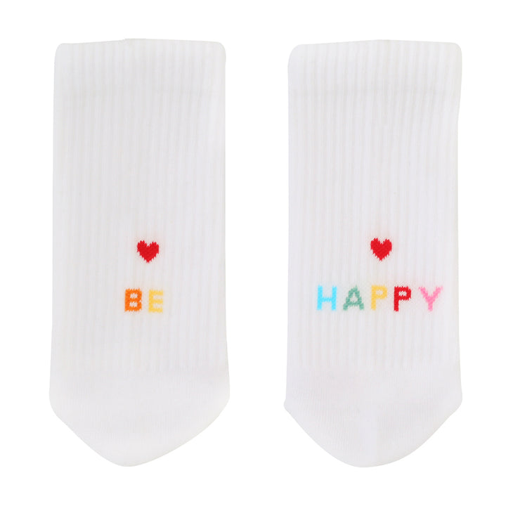 Eulenschnitt Socken Be Happy Größe 39-42 weiß