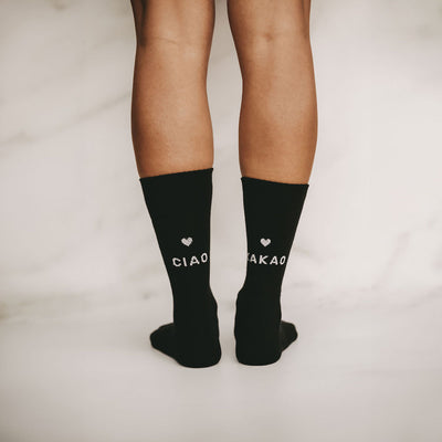 Eulenschnitt Socken Ciao Kakao Schwarz Größe 35-38
