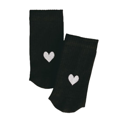 Eulenschnitt Socken Herz Schwarz Größe 39-42