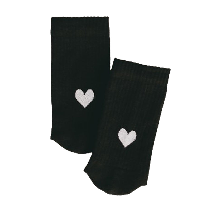 Eulenschnitt Socken Herz Schwarz Größe 39-42