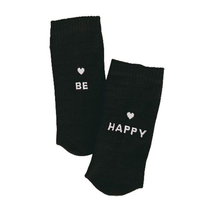 Eulenschnitt Socken Be Happy Schwarz Größe 43-46