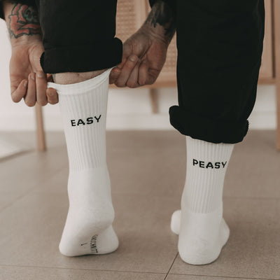 Eulenschnitt Socken Easy Peasy Größe 43-46 weiß