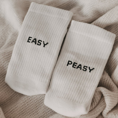 Eulenschnitt Socken Easy Peasy Größe 35-38 weiß