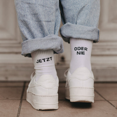 Eulenschnitt Socken Jetzt oder nie Größe 39-42 weiß
