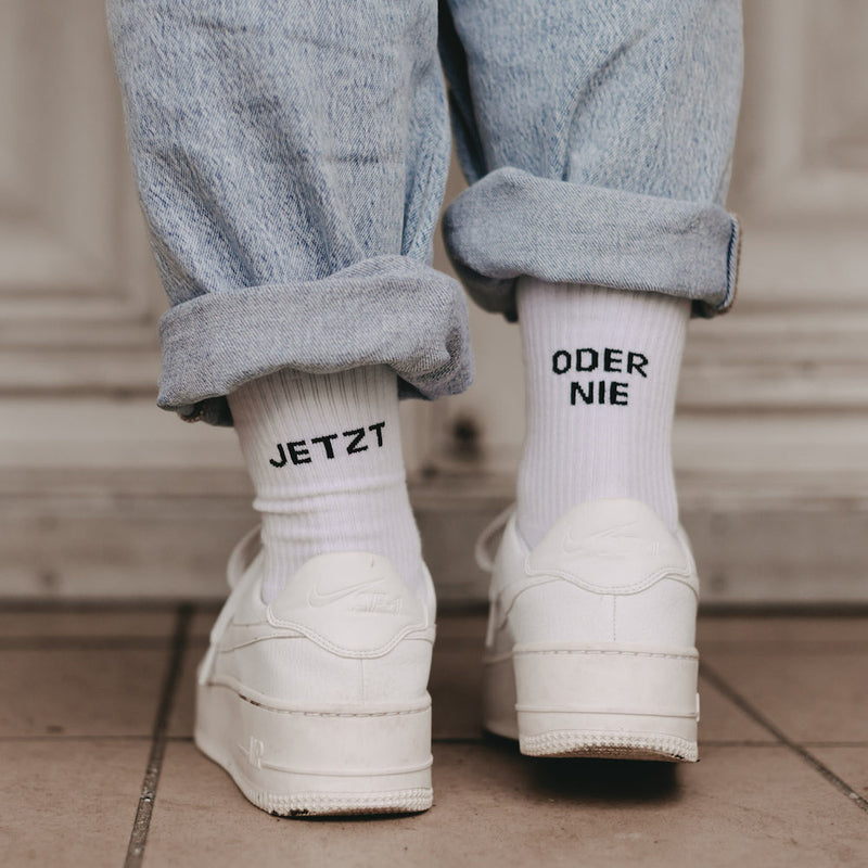 Eulenschnitt Socken Jetzt oder nie Größe 39-42 weiß