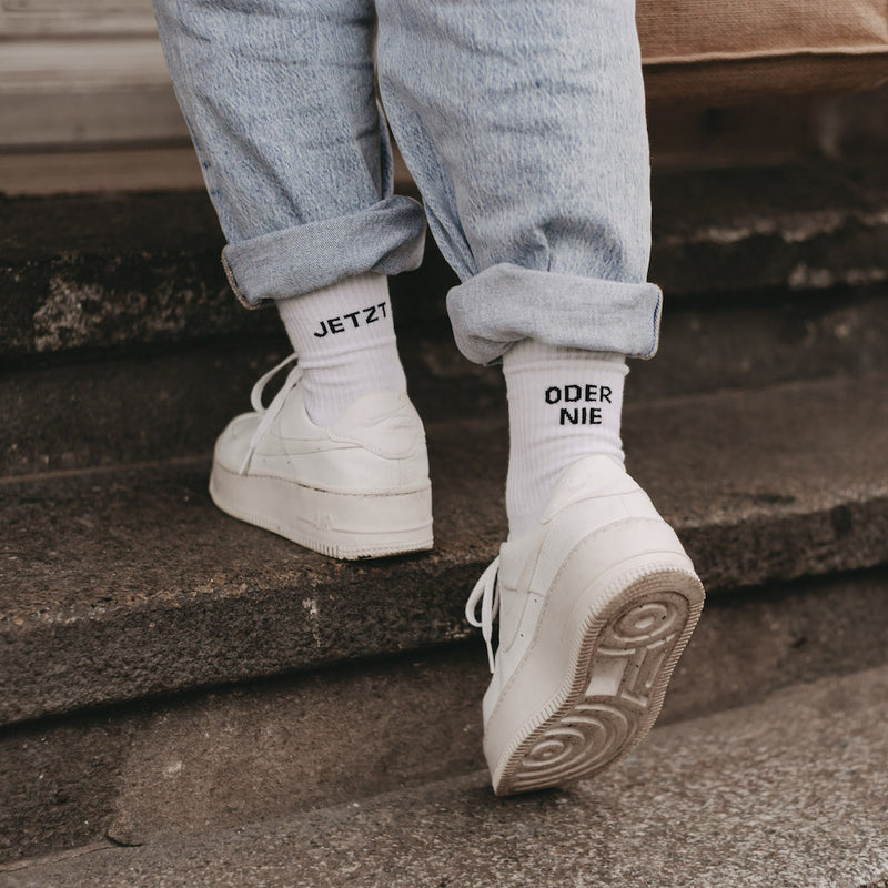 Eulenschnitt Socken Jetzt oder nie Größe 39-42 weiß