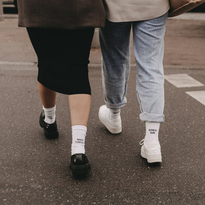 Eulenschnitt Socken Jetzt oder nie Größe 39-42 weiß