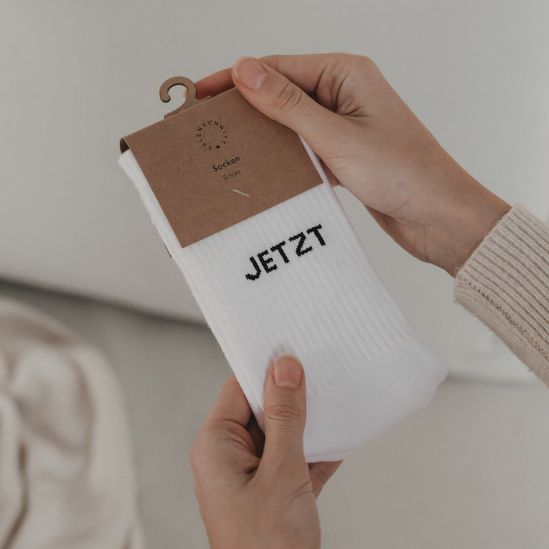 Eulenschnitt Socken Jetzt oder nie Größe 39-42 weiß