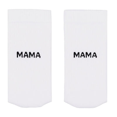Eulenschnitt Socken weiß Mama M
