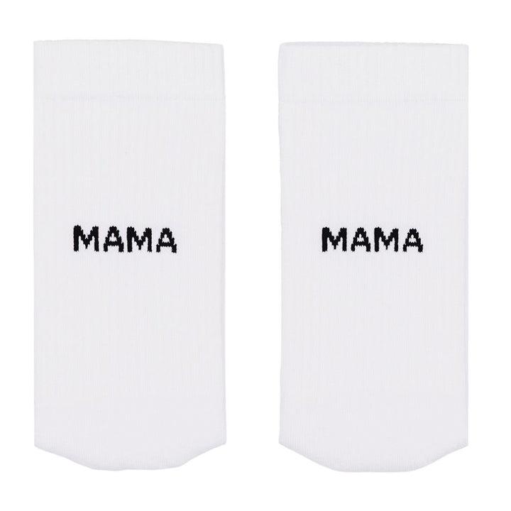 Eulenschnitt Socken weiß Mama L