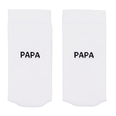 Eulenschnitt Socken weiß Papa L