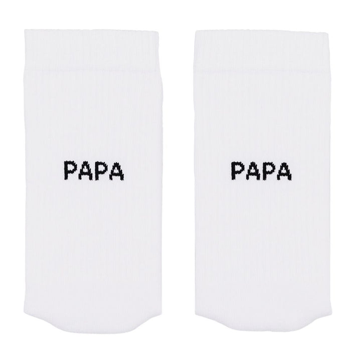 Eulenschnitt Socken weiß Papa L
