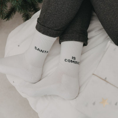 Eulenschnitt Socken weiß Santa L