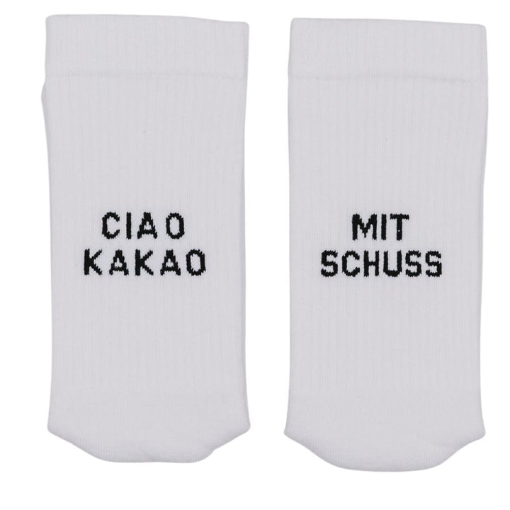 Eulenschnitt Socken weiß Mit Schuss S