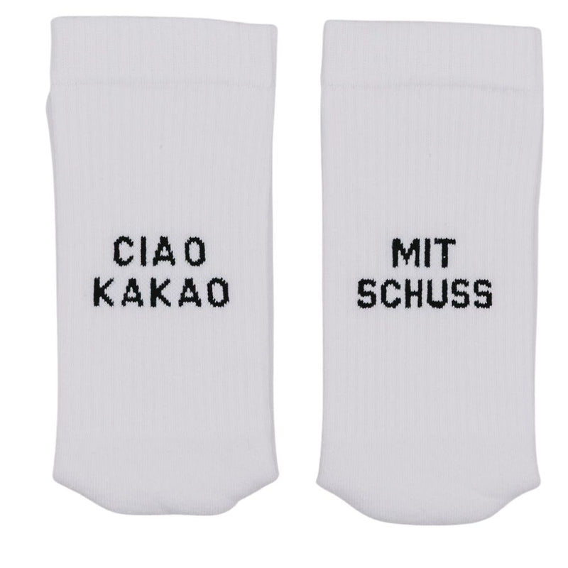 Eulenschnitt Socken weiß Mit Schuss S