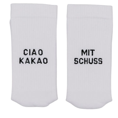 Eulenschnitt Socken weiß Mit Schuss M