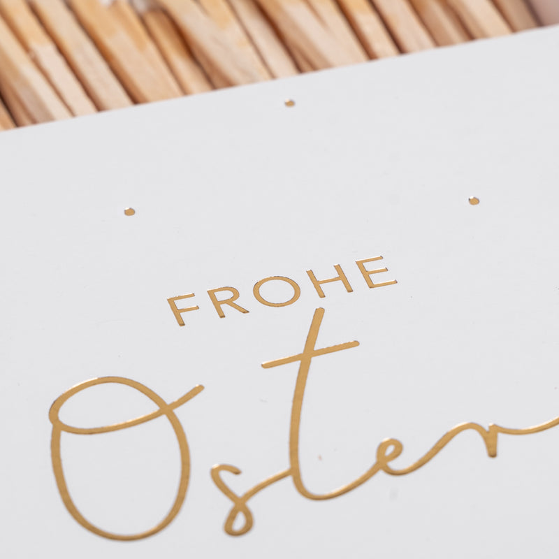 Eulenschnitt Streichhölzer Frohe Ostern