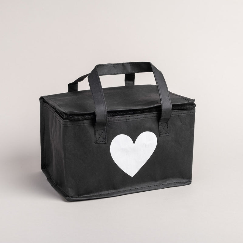 Eulenschnitt Kühltasche schwarz Herz