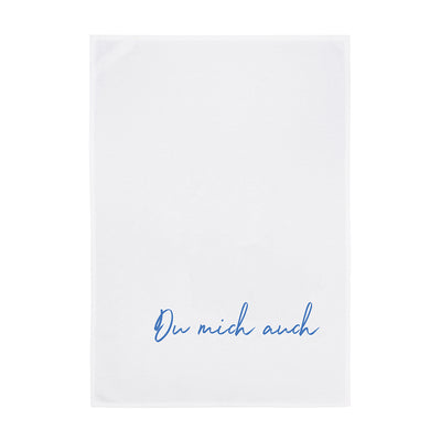 Geschirrtuch Du mich auch Blau